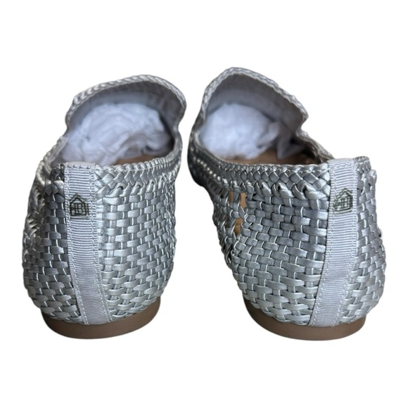 Birdies Slip-On Silver Basket Weave Starling Loafers Size 9 NWOT - Picture 5 of 8